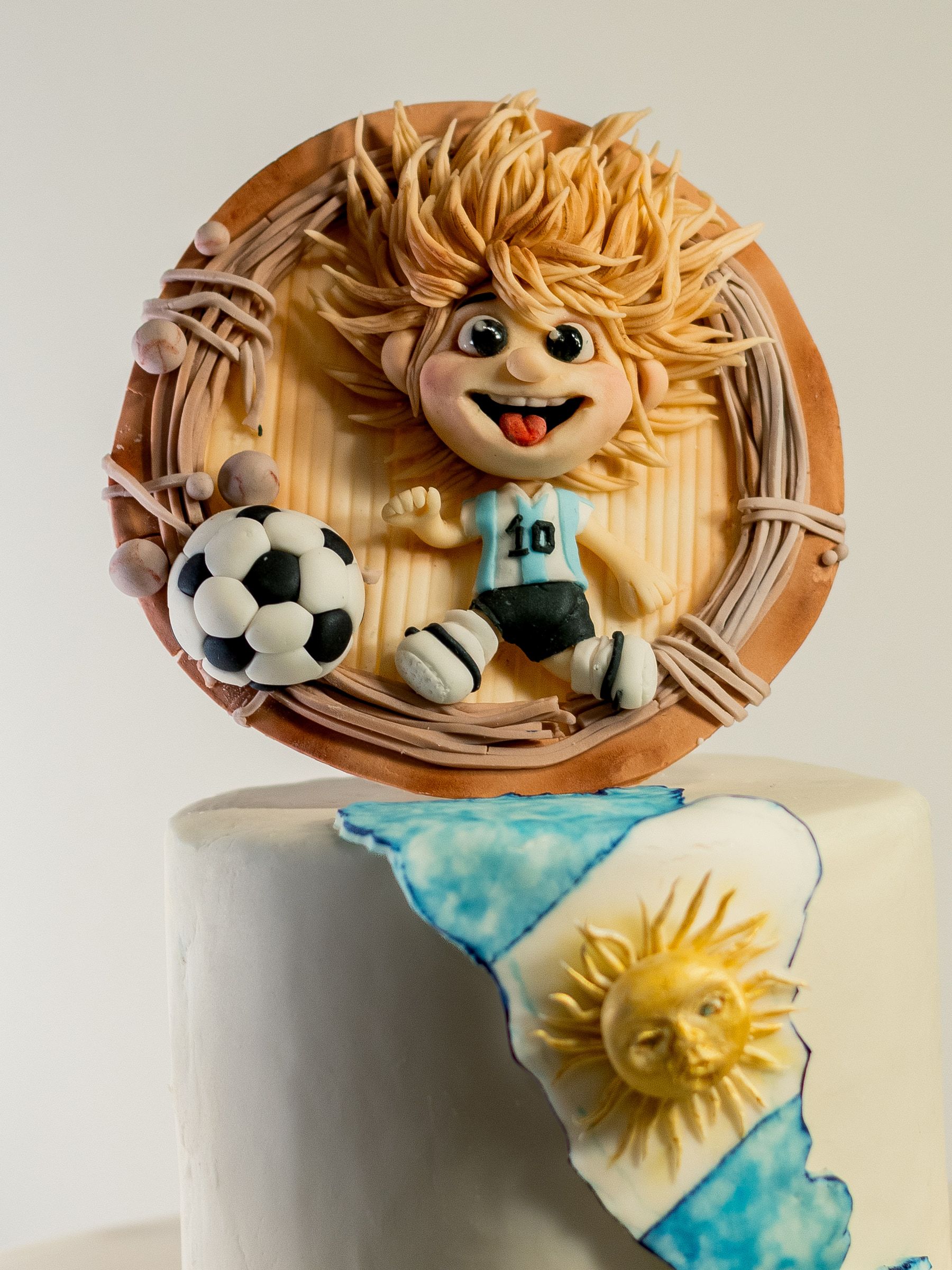 Football lion and Argentina design