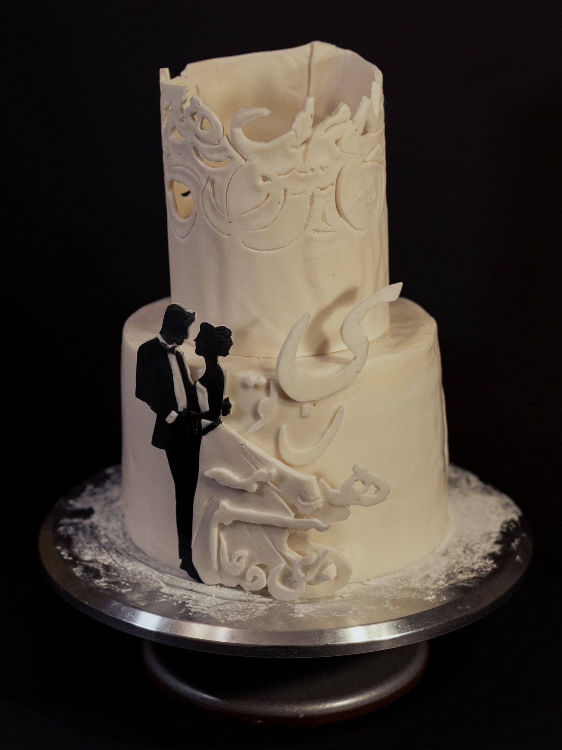 Wedding couple silhouette